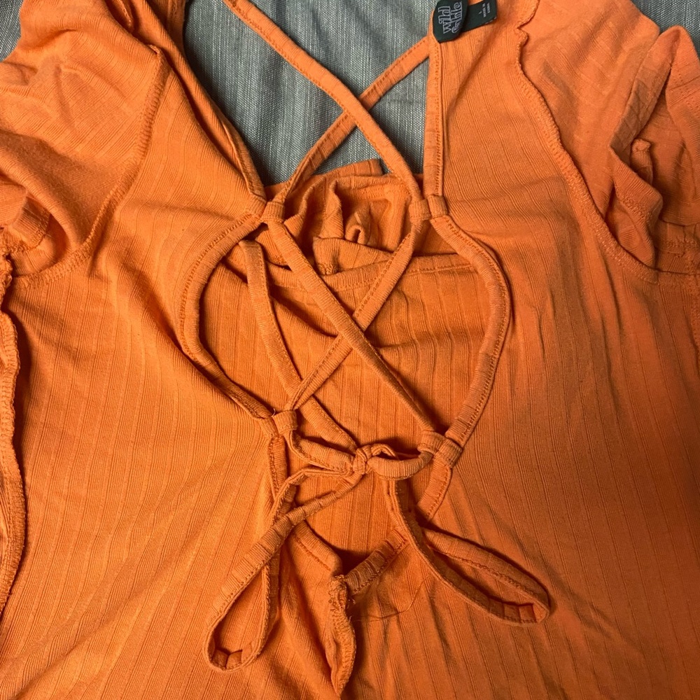 Orange Target Romper